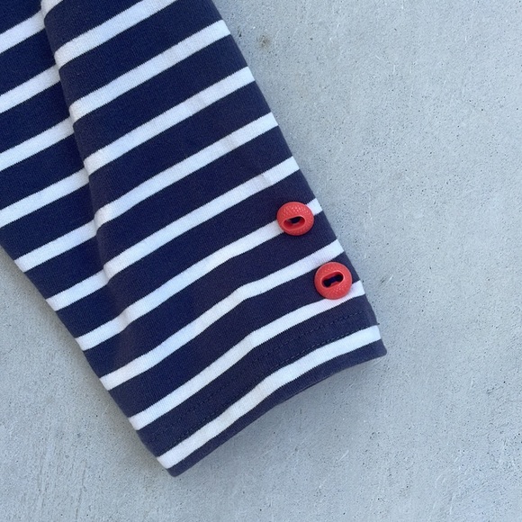 Matilda Jane Cotton Blend Floral Stripe Dress Size Medium - Picture 4 of 6